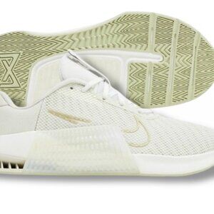 Womens Nike Metcon 9 Premium Training Cross Fit Shoes Sea Glass/Gold FJ1571 001